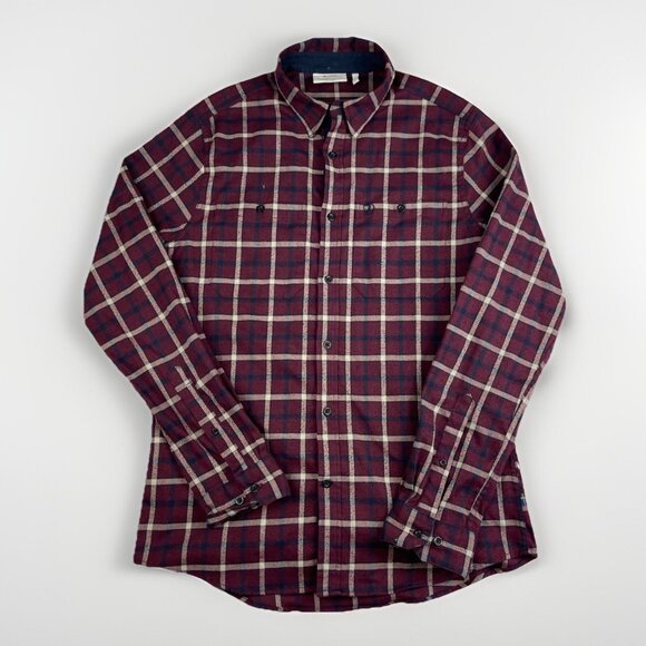 Fjallraven Men's Casual Button Down Shirt - Red and Blue Plaid - Picture 1 of 16